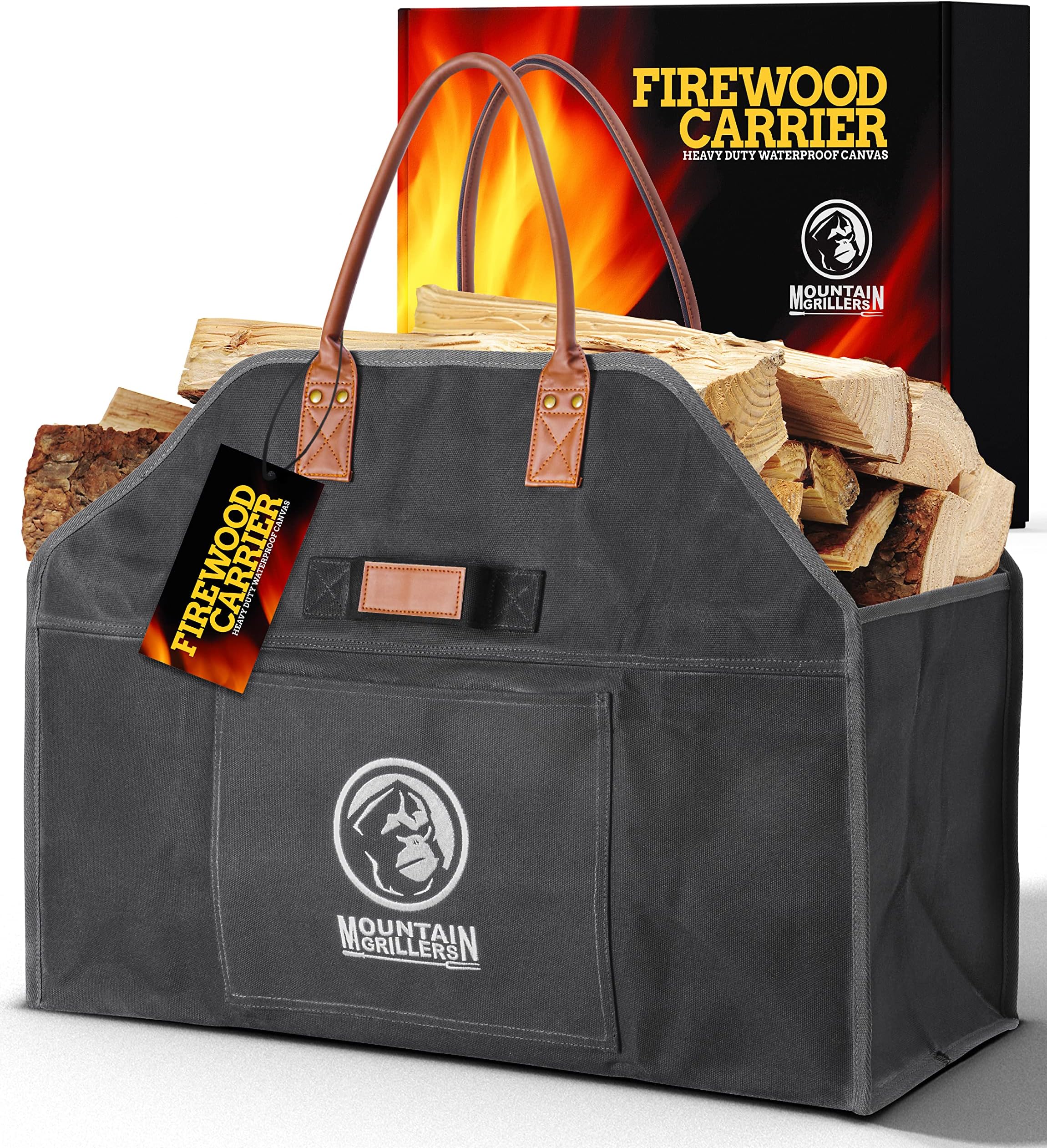 Heavy Duty Canvas Firewood Carrier