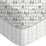Yoofoss Baby Crib Sheets for Boys Girls, Fitted Crib Sheet 2 Pack for Standard Crib and Toddler Mattress, Super Soft Polyester Baby Sheet 28x52x8in(Green-Brown)
