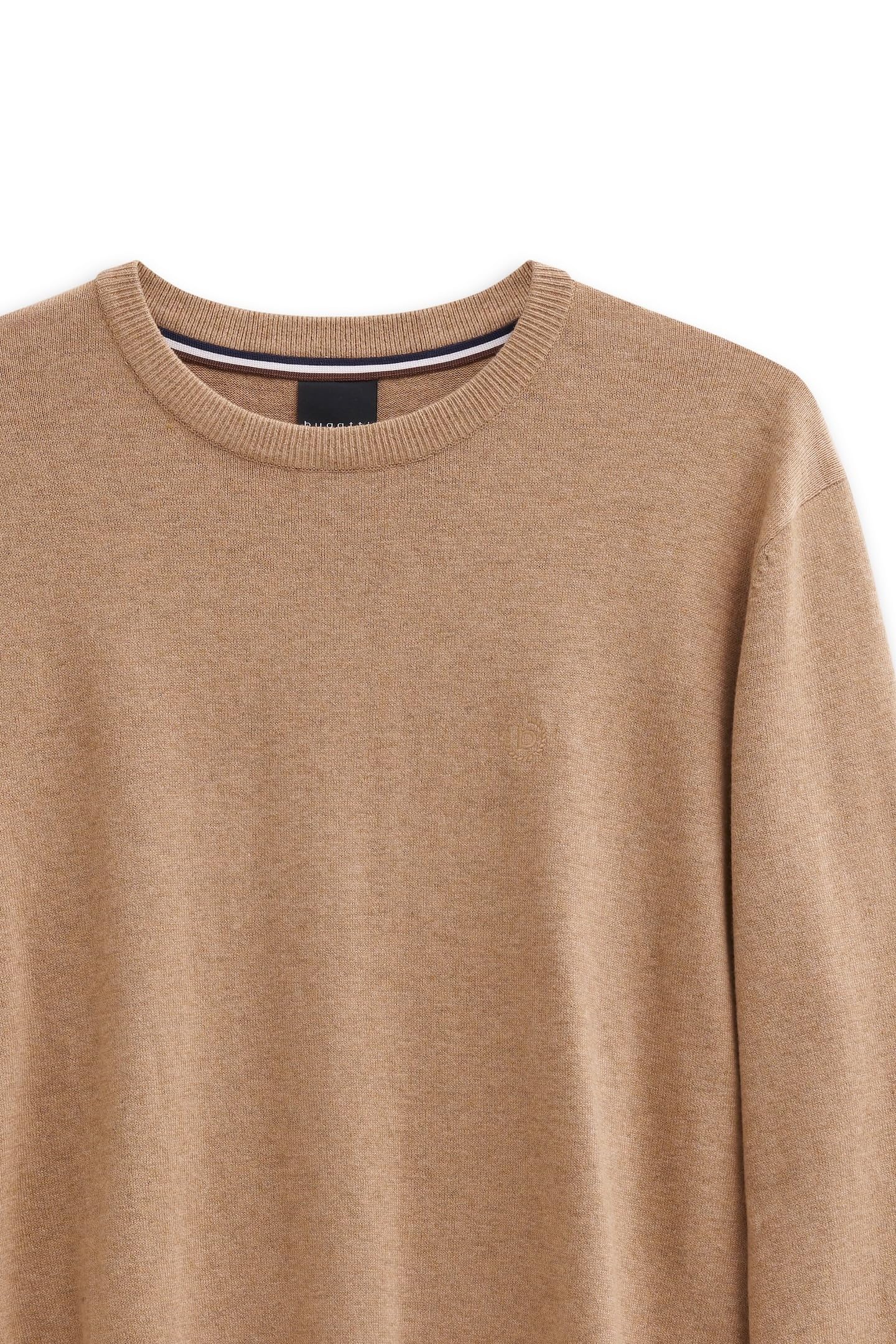 bugatti Herren Pullover Rundhals 7400-85520D | Regular Fit Kaschmir-Mix stilvoll Feinstrick für Alltag, Büro und Freizeit