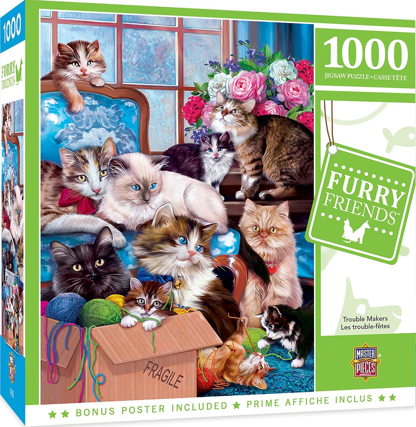 MasterPieces 1000 Piece Jigsaw Puzzle for Adults, Family, Or Youth - Trouble Makers - 19.25"x26.75"
