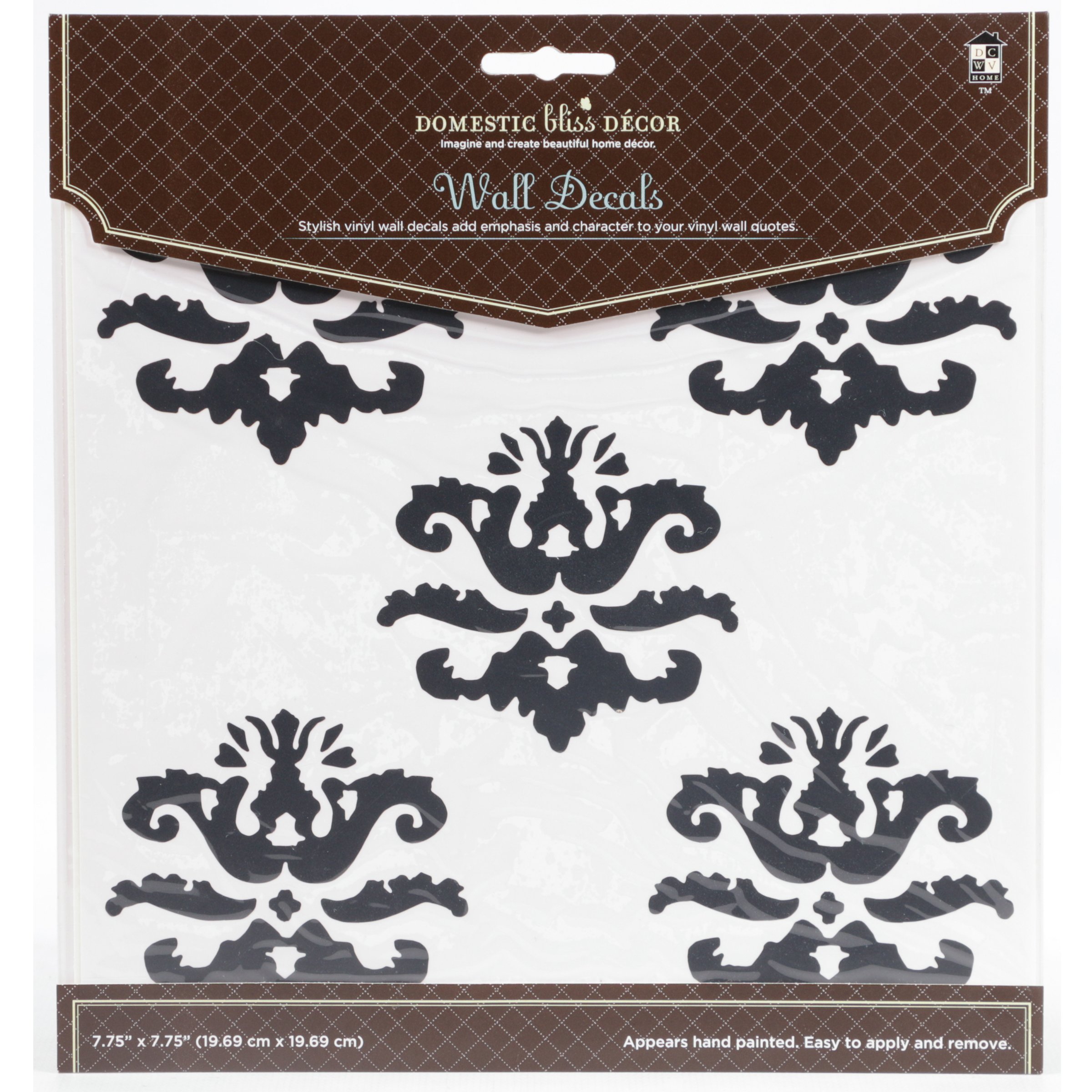 Die Cuts With A View 8-inches by 8-inches Flat New Damask Decals