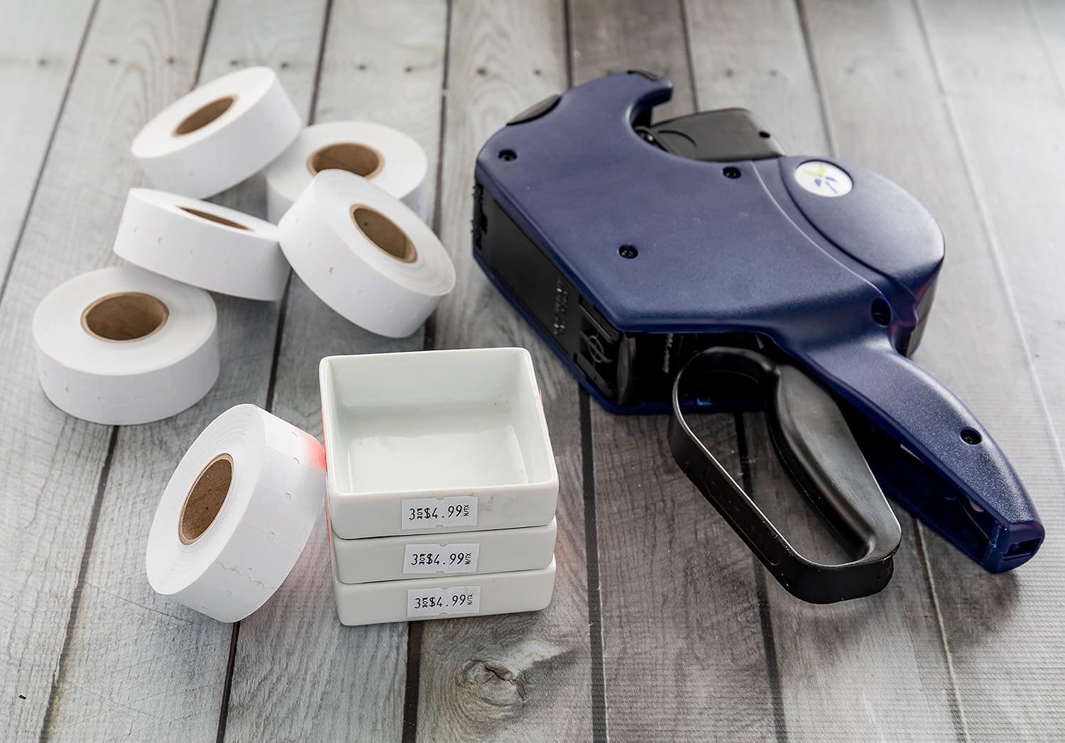 Perco 1 Line White Labels - 1 Sleeve, 8,000 Blank Price and Date Gun Labels for Perco 1 Line Price and Date Guns : Office Products