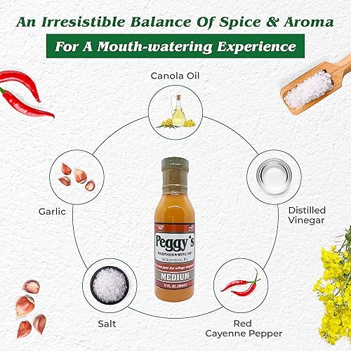 Miniatura 4 de Peggys - Salsa de adobo y alas deliciosa salsa media perfecta para barbacoas y carnes marinadas sin gluten sin sabores artificiales paquete de 3