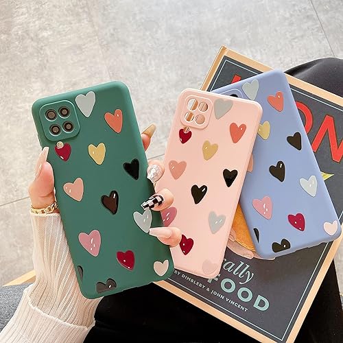 Miniatura 4 de ZTOFERA Funda suave para Samsung Galaxy A12 de 6.5 pulgadas, silicona a prueba de golpes, diseño de corazones lindos para niñas y mujeres,