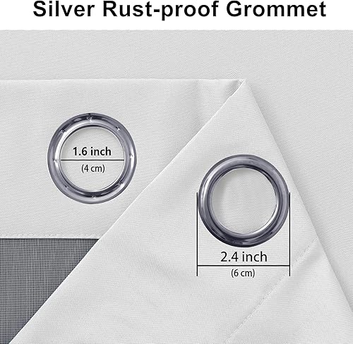 Miniatura 5 de DWCN Cortinas 100% opacas de 84 pulgadas de largo para dormitorio, con aislamiento térmico, a prueba de sonido, cortinas opacas completas, 2 paneles