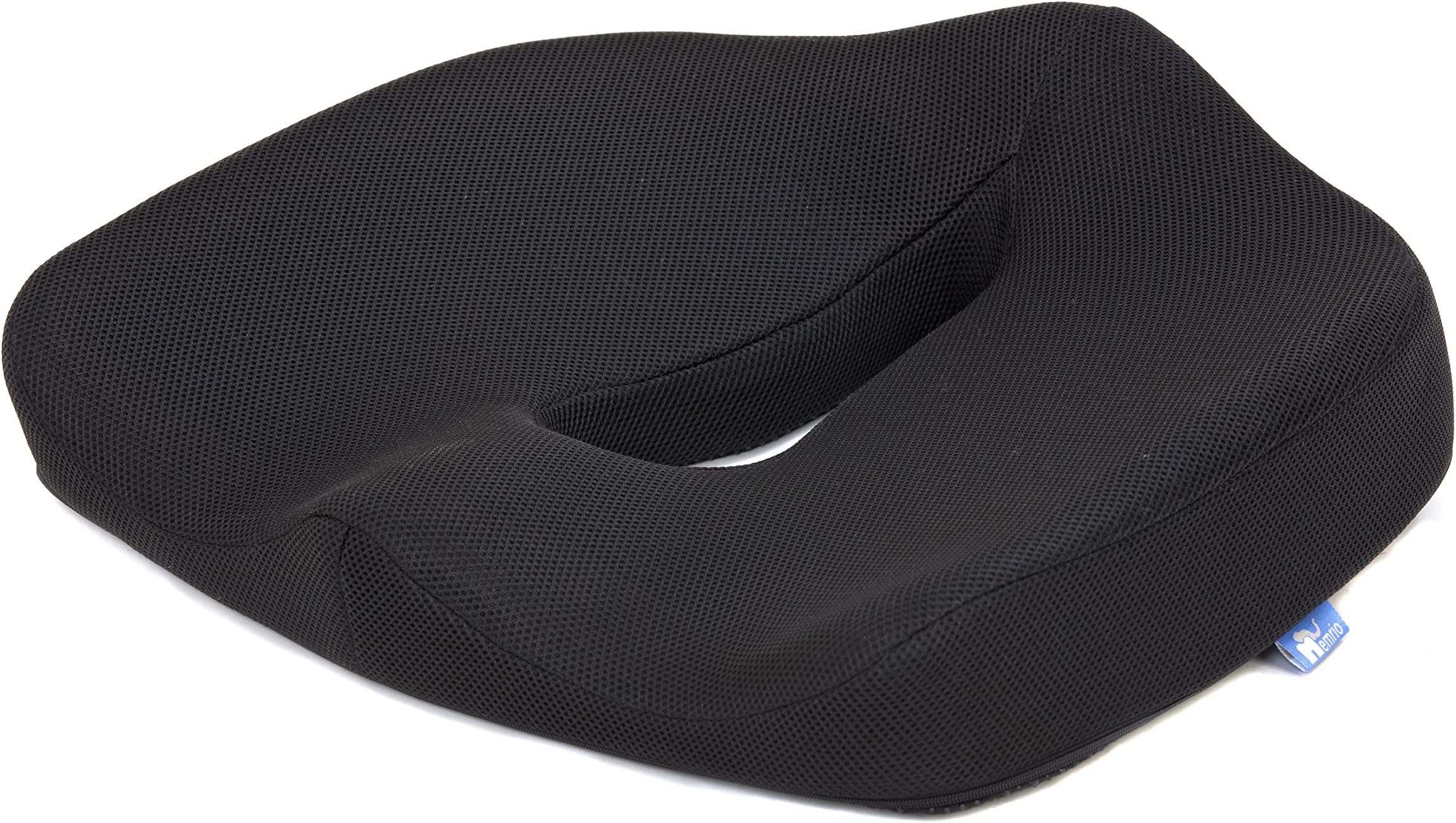 Premium Memory Foam Seat Cushion by Memrio - Orthopedic Relief of Sciatica, Coccyx, Lower Back and Pelvic Pain, for Wheelchair, Office Chair, Home, Car or Travel
