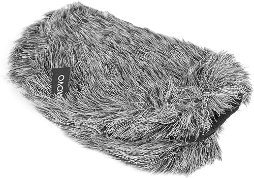 Miniatura 5 de Movo WS-AM30 Peludo al aire libre micrófono parabrisas Muff ajuste personalizado para Azden SMX-30 estéreo, mono micrófono de video conmutable