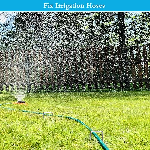 Miniatura 5 de Estacas galvanizadas de 12 pulgadas para paisaje, 2050100200 estacas de metal para jardín, estacas de tierra resistentes de calibre 11 para