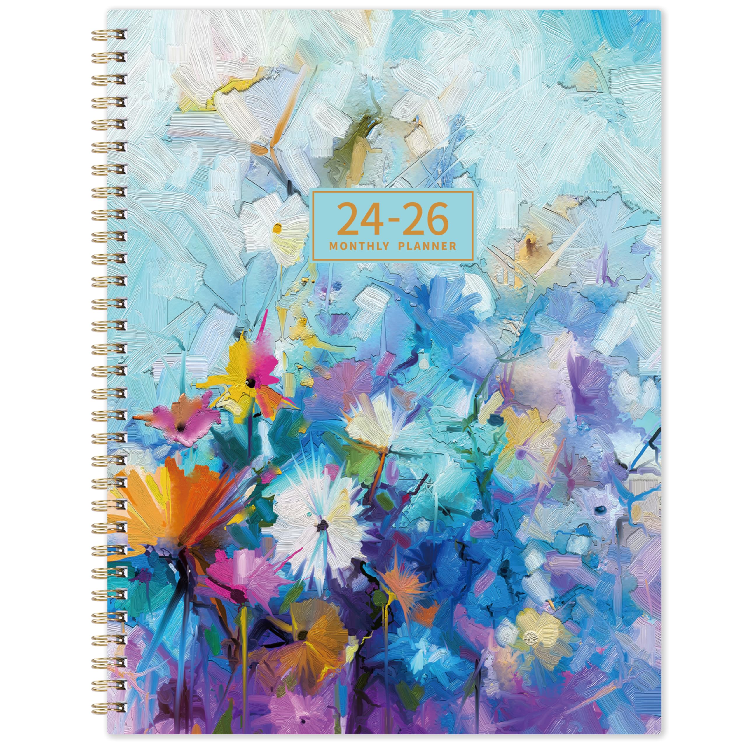 2024-2026 Monthly Planner/Calendar - JUL 2024 - JUN 2026, Monthly Planner 2024-2026, 2-Year Monthly Planner, Inner Pocket, 9" x 11", Flexible Cover