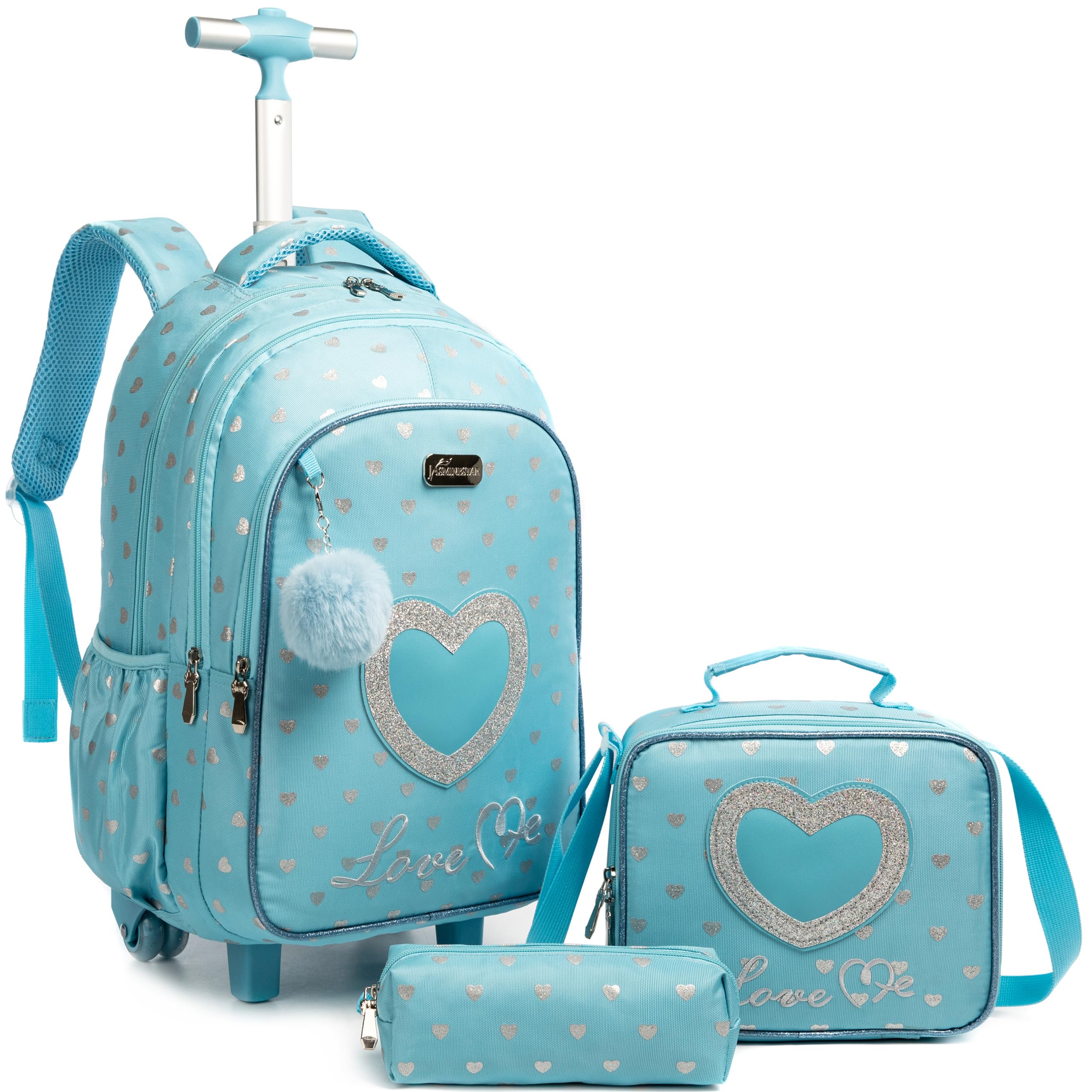HTgroce Mochilas Escolares con Carro Mochila Escolar con Ruedas Niña Mochilas con Carrito Escolares Trolley Escolar Mochilas Escolar.