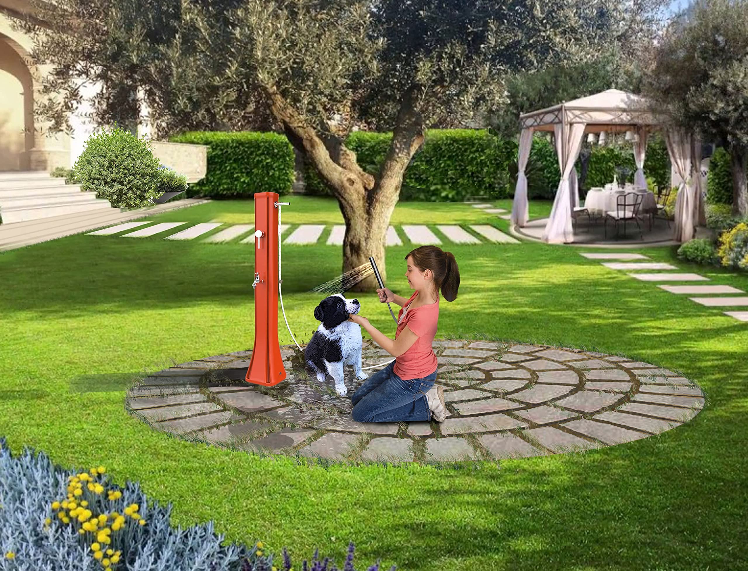 Doccia Solare HG140 7016 Happy Go Colore Antracite Arkema Design