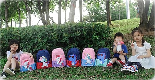 Miniatura 7 de Mochila de viaje preescolar de 11 pulgadas para niños pequeños (unicornio rosa y morado)
