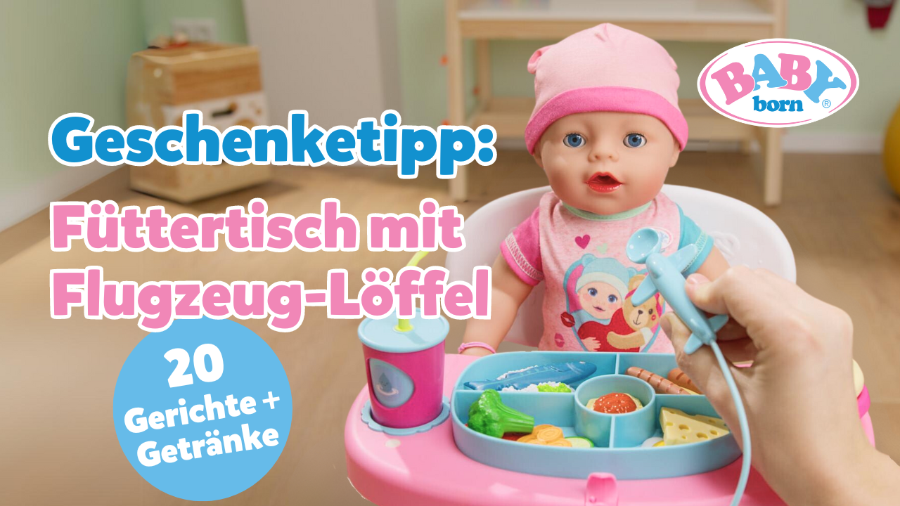 BABY Born Table D'Alimentation Lumineuse Et Sonore – Plus De 10 Plats Et Boissons – Poupée 43 Cm – Dès 3 Ans – Zapf Creation 837009