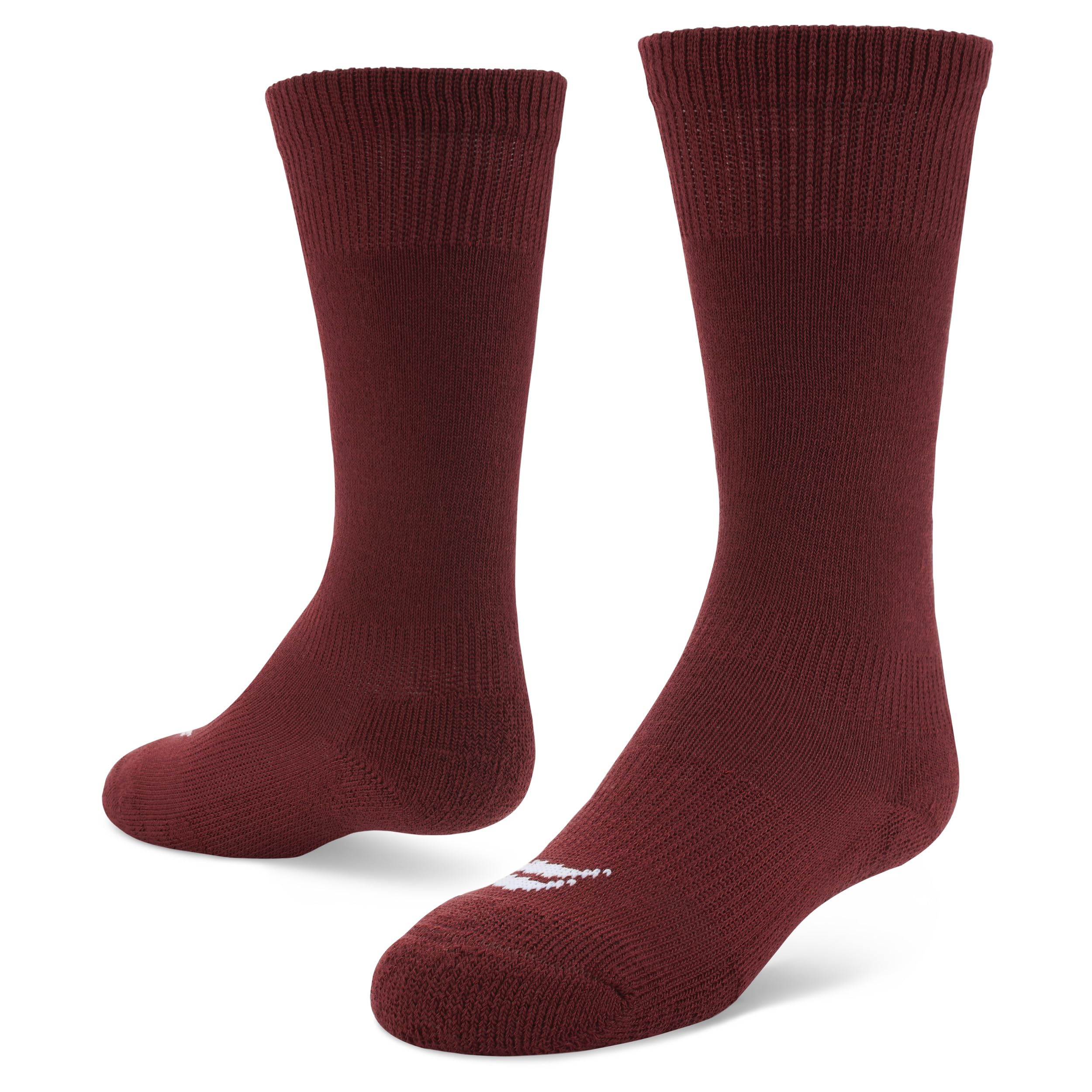 Sof Sole RBI Baseball Over-the-Calf Team Athletic Performance Socks for Men and Youth (2 Pairs), Child 13-Youth 4, Maroon
