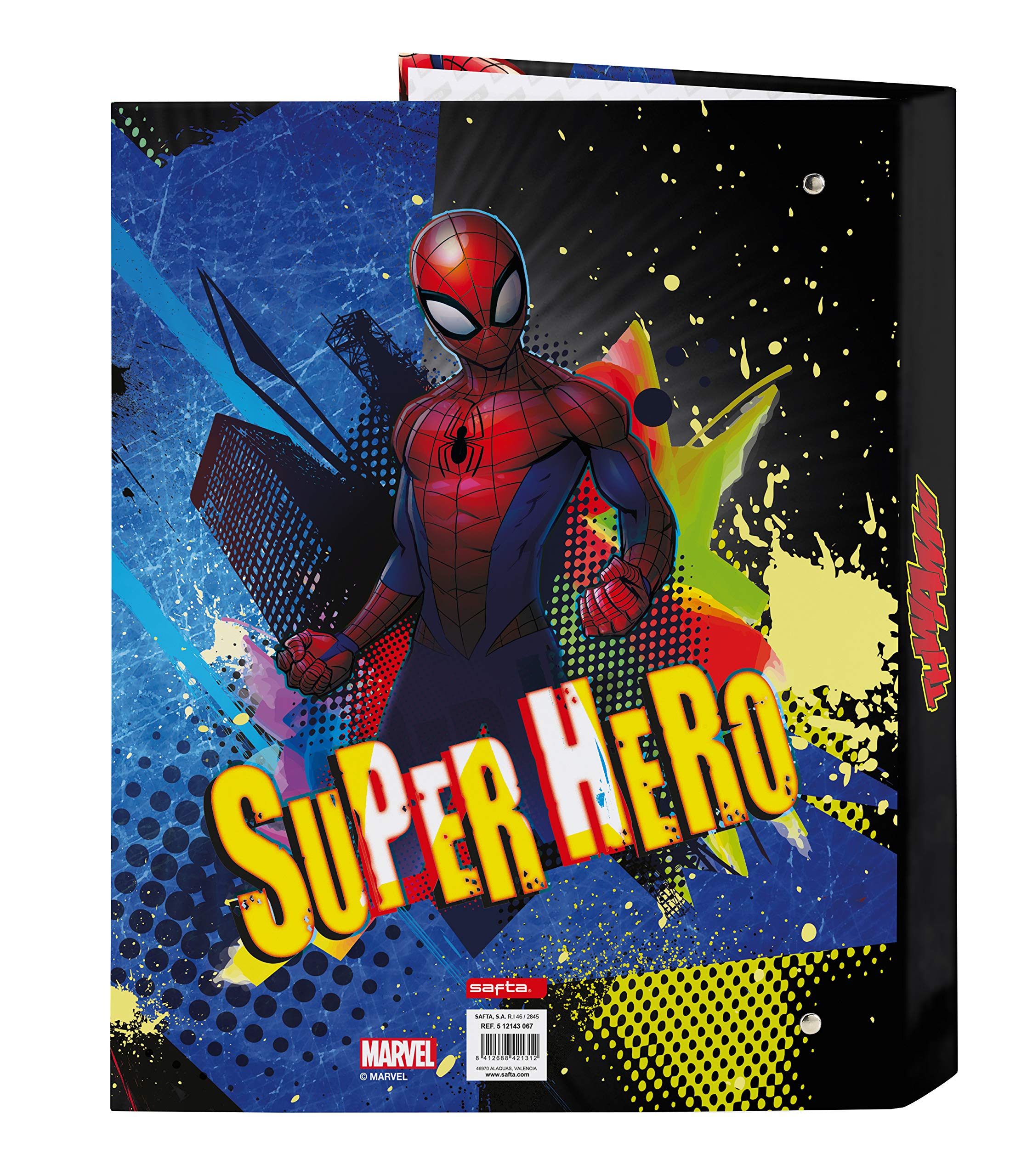 Spiderman Go Hero Folder with 4 Rings 265 x 330 mm : Amazon.co.uk