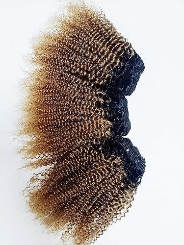 Miniatura 5 de Paquetes de cabello humano rizado afro mongol, paquetes de cabello humano rizado de 16, 16, 16, 16 pulgadas, 4B 4C, afro a granel, cabello humano