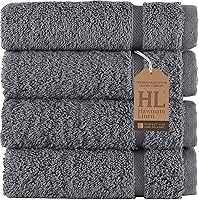 Vista 28 de Hawmam Linen - Paquete de 4 toallas de baño blancas de 27 x 54 pulgadas, 100% algodón turco, suaves, ligeras y altamente absorbentes, toallas