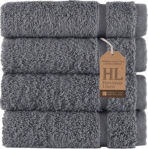 Hammam Linen - Juego de toallas pequeñas prémium de algodón turco auténtico, calidad de hotel, máxima suavidad y absorción, ideales para la cara,