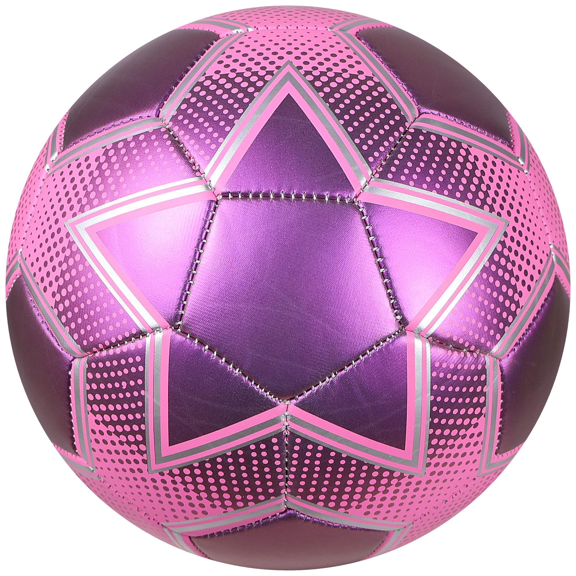 Runleaps Soccer Ball Size 4 for Kids, Ball Toys with Star Pattern Official Size Soccer Balls for Training, Playing, Boys, Girls, Toddlers Age 8-12?Purple?