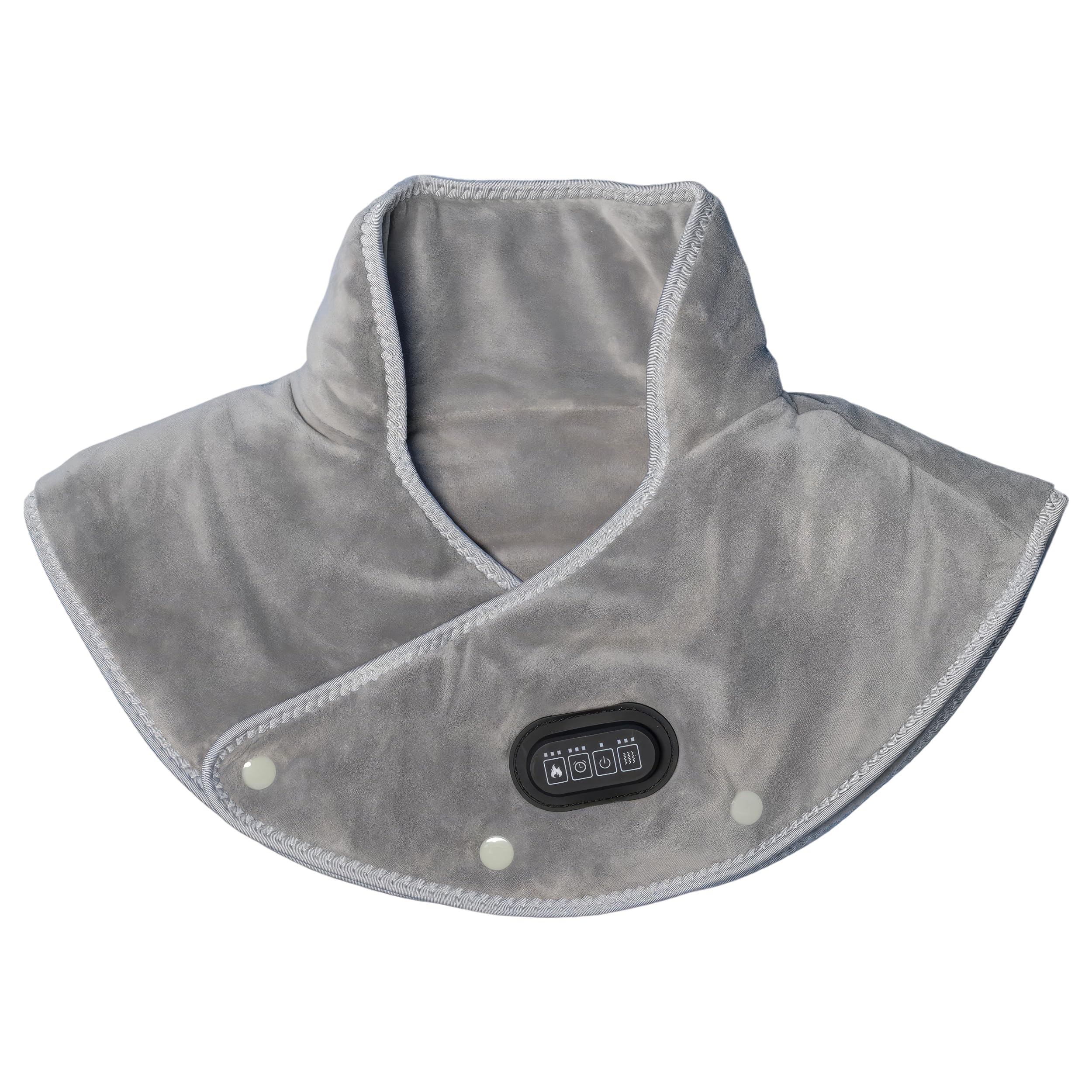 CALLIXE Thera Wrap - Almohadilla térmica inalámbrica para cuello, hombros y espalda superior | Masajeador eléctrico cervical con calor instantáneo y vibración para aliviar el dolor y relajación