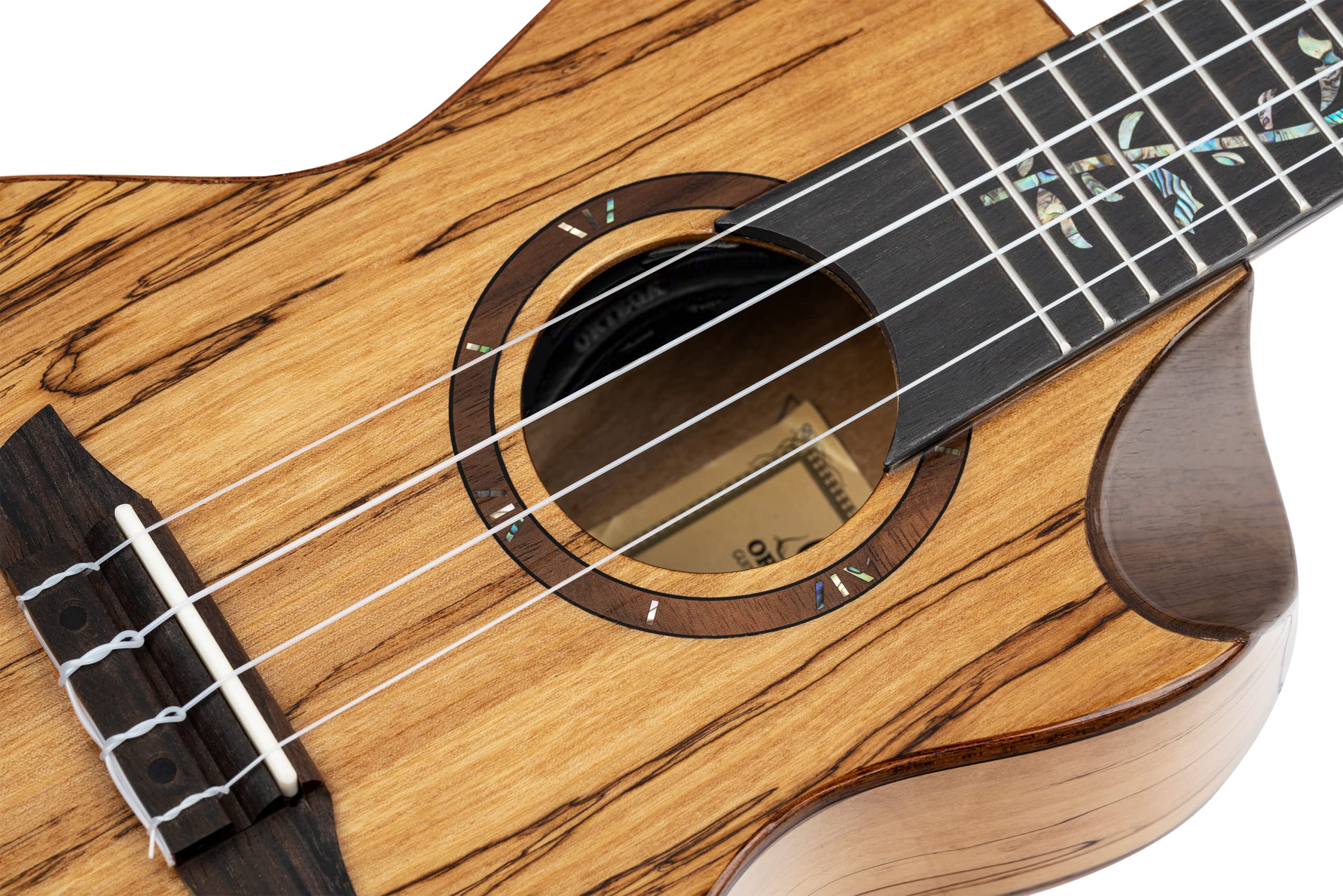 Ortega Guitars Ukulele Concerto Elettro-Acustico – Elite Series – Gig Bag Inclusa – Spalted Acero, Natural (RUET-SMA)
