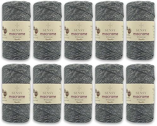 Miniatura 163 de Sensy Premium 2mm 76 Metros de Cuerda de Poliéster 100% Cordón de Polipropileno Cordón de Macramé 2mm Cordón para Bolso de Crochet Hilo de Crochet