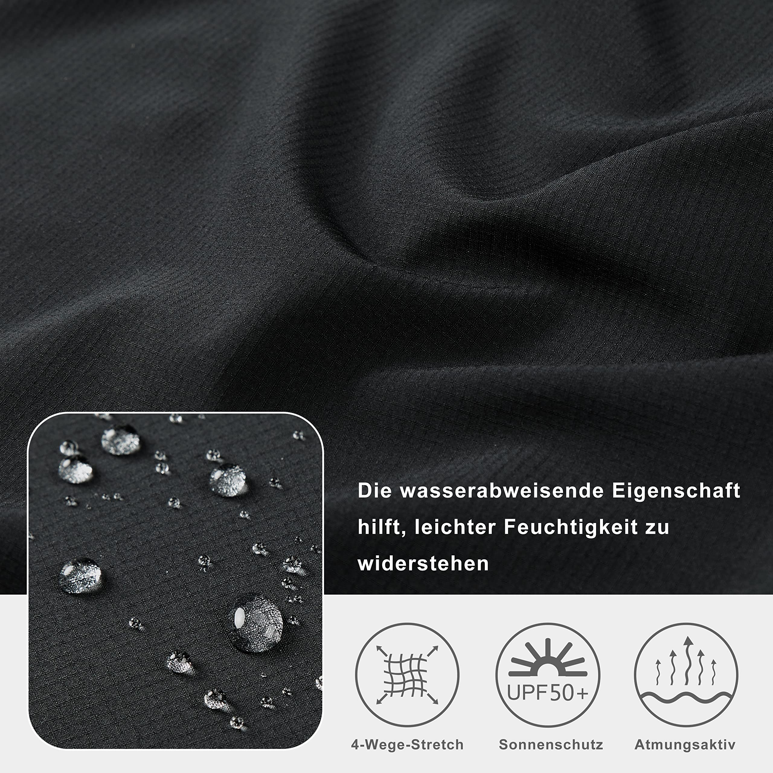 Comallan Pantaloni Corti Uomo Cargo Shorts Asciugatura Rapida da Trekking Montagna Bermuda con Cerniera Tasche