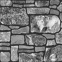 Vista 2 de Dundee Deco Paneles de Pared 3D - Revestimiento Gris Carbón con Aspecto de Piedra, Paneles de Pared con Revestimiento de Espuma de Poliestireno