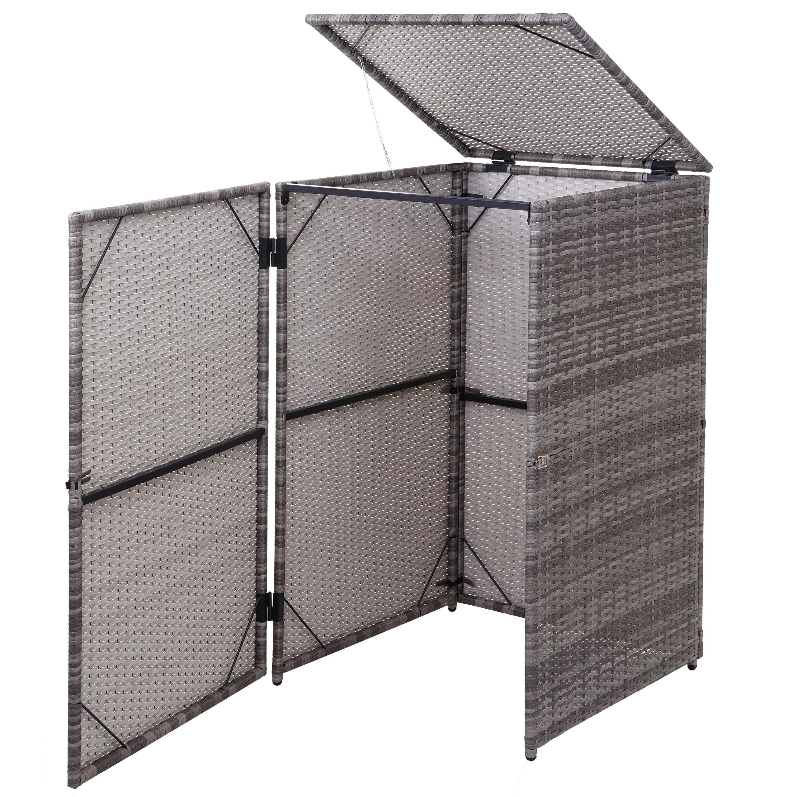 Enveloppement pour Poubelle HWC-E25, polyrotin 120l - Gris