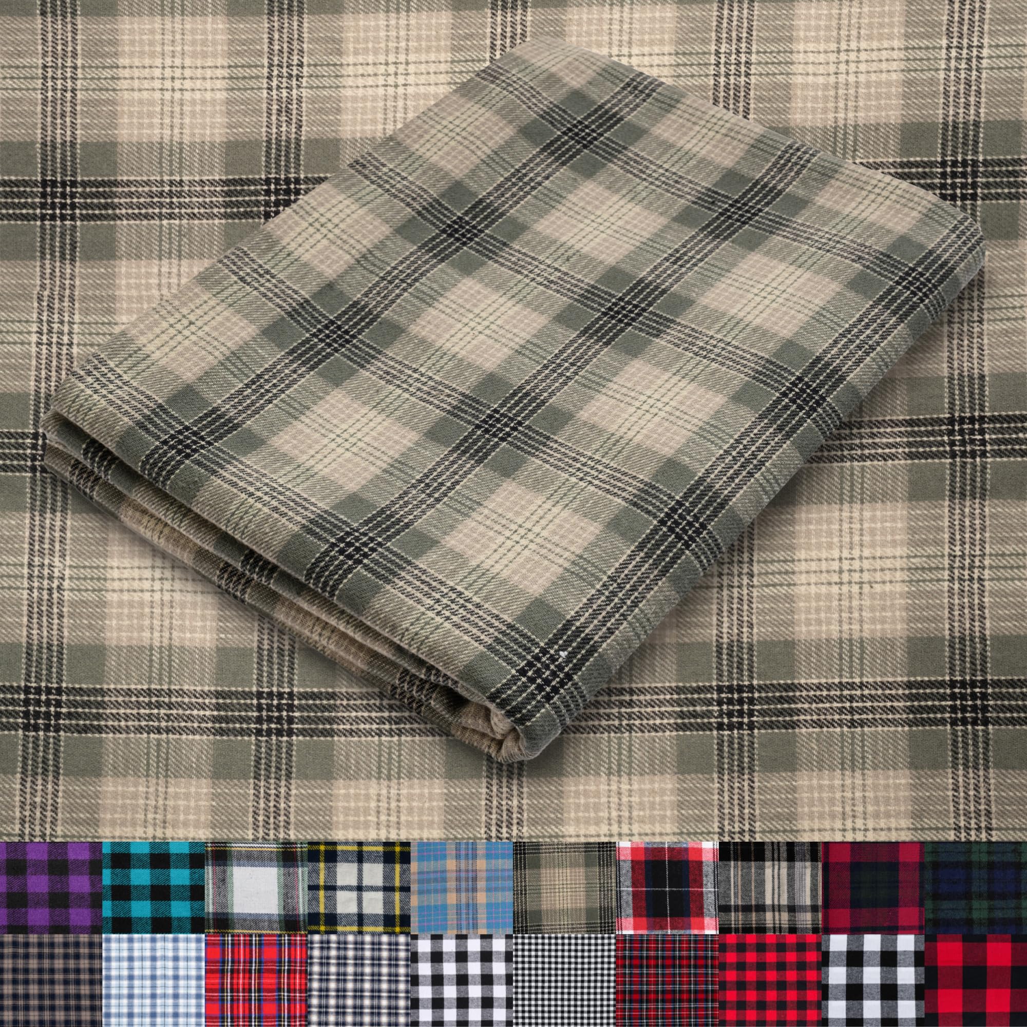 Pico Textiles 1 Yard Blue and Green Blackwatch Tartan Plaid Flannel Fabric - 60" Wide - 100% Cotton - Sold by The Yard - for Shirts, Scarves, Pajamas & Receiving Blankets — view 71