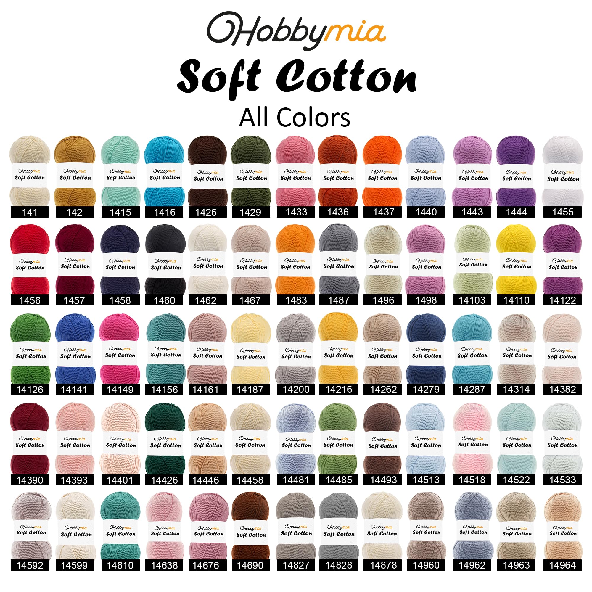 Soft Cotton Blend Crochet Yarn – Sport Weight Yarn for Crochet & Knitting – 100g / 361yds – 55% Cotton 45% Acrylic – Ideal for Amigurumi & Baby Projects (Blue - Light Blue, 1 Skein) - 4