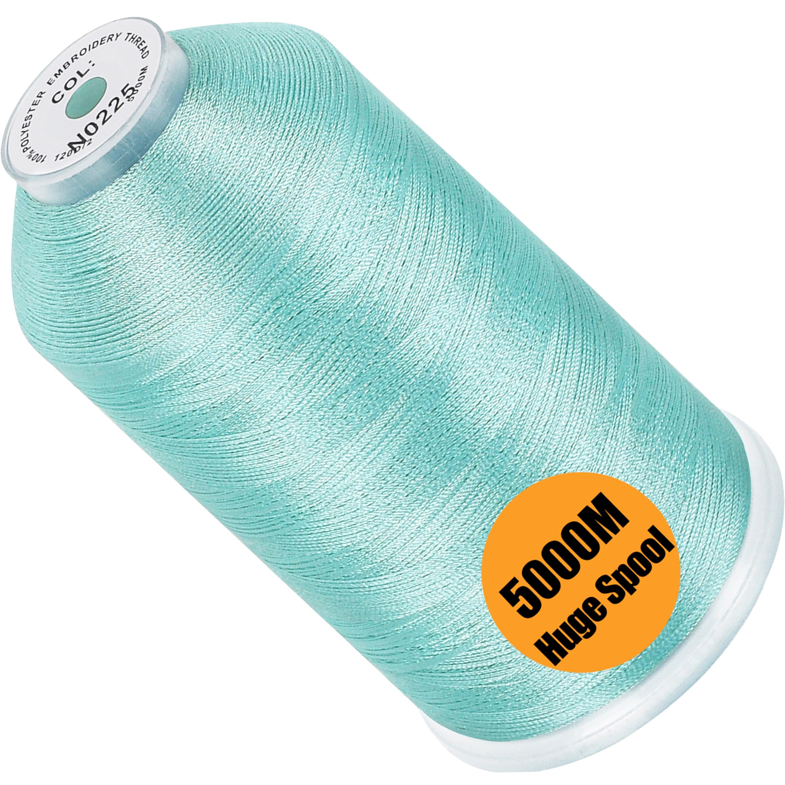 New brothread 5000M Huge Spool Embroidery Machine Thread - Sky Blue