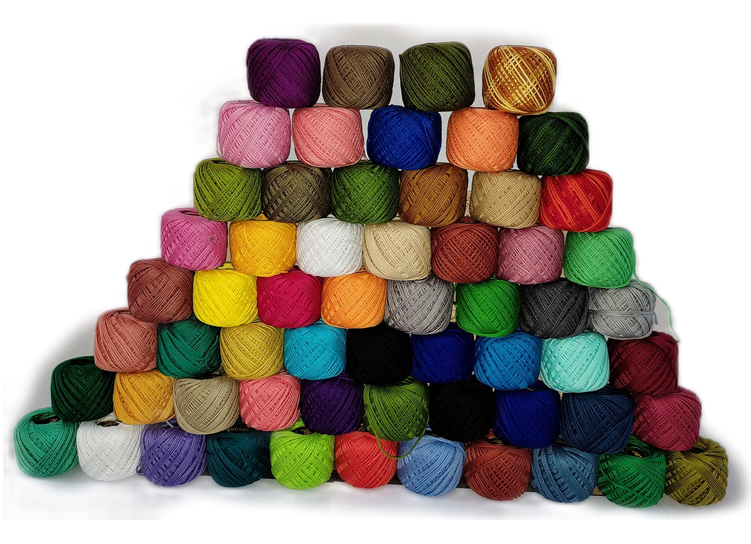 SYLIX ® Embroidery Material Crochet Cotton Thread Yarn for Knitting and Craft Making Combo Pack of 60 Roll (Multi 9) (B096Y33GB6) Amazon Price History, Amazon Price Tracker