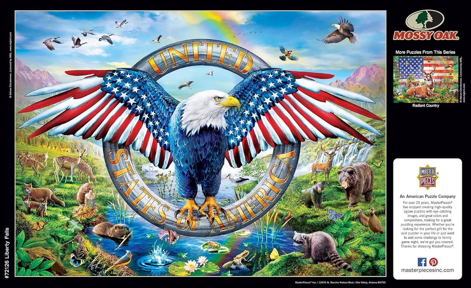 MasterPieces 1000 Piece Jigsaw Puzzle for Adults, Family, Or Youth - Liberty Falls - 19.25"x26.75"