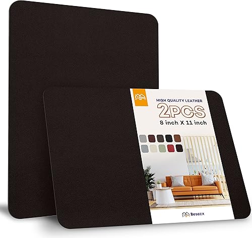 Besezx 2 piezas de cinta de reparación de cuero para muebles parches de reparación de cuero de 8 x 11 pulgadas súper adhesivo adecuado para sofá