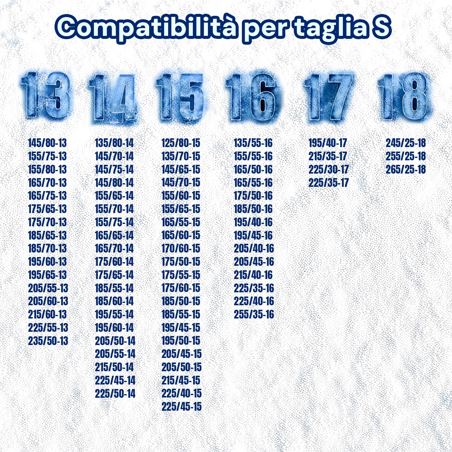 Wintem Calze da Neve per Auto Taglia S Autocentranti - Ideali in Inverno per Viaggiare in Modo Sicuro e Legale su Strade con Neve o Ghiaccio - Facili da Montare e Smontare, Lavabili e Riutilizzabili