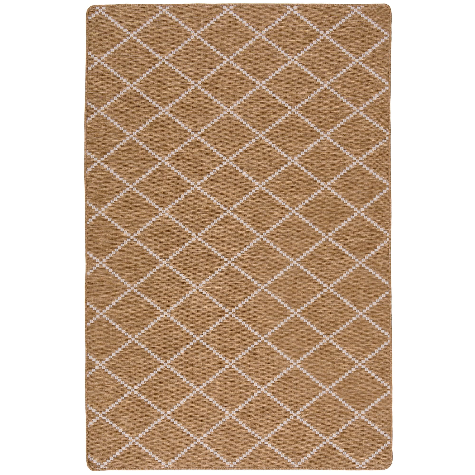 Snapstyle Tapis intérieur & extérieur Newport Beige – Tapis réversible à Motif Losanges pour Balcon et terrasse