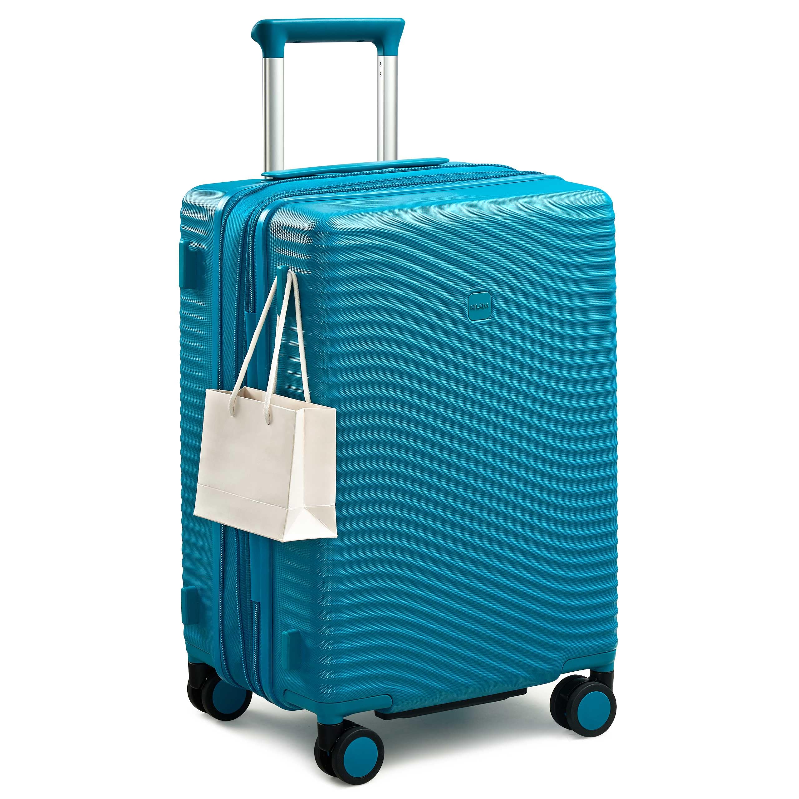 MILADA Expandable Carry On Luggage 20 Inch - Airline Approved Hardshell Suitcase with 8 Spinner Wheels TSA Lock