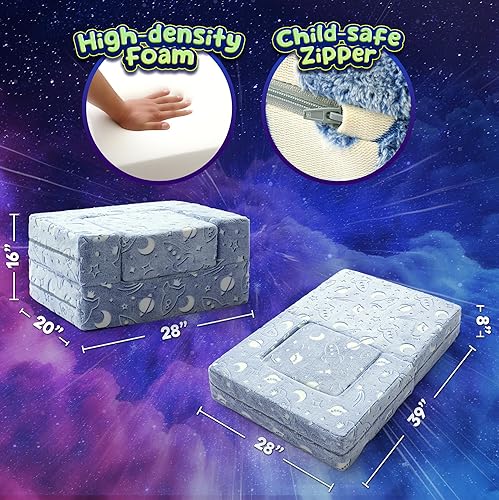 Miniatura 3 de nimboo Sofá para niños, sofá para bebés, sofá para niños, sofás para niños pequeños que se pliegan, sofá cómodo para niños, sofá plegable para niños