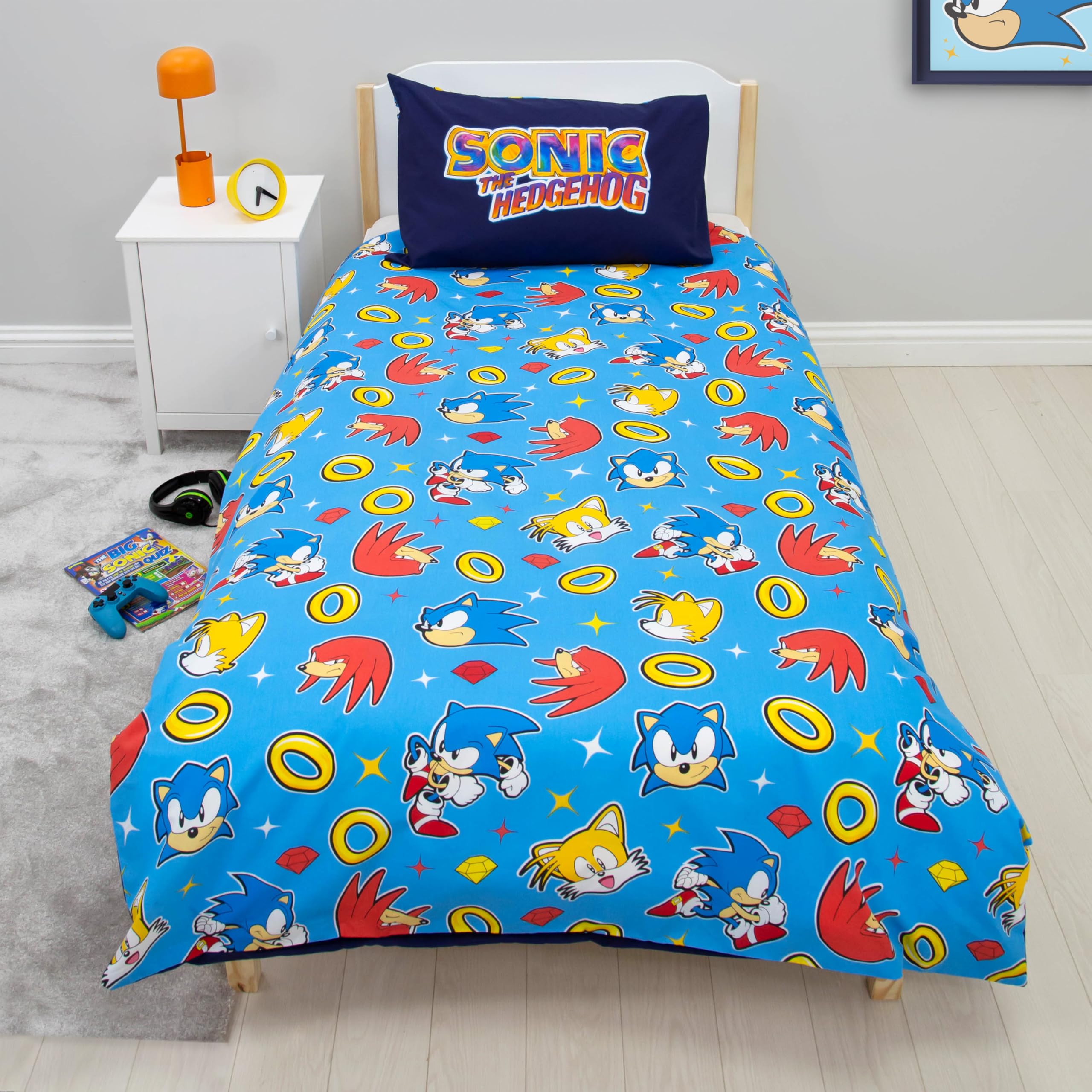 Sonic The Hedgehog Design Gaming Single Duvet Cover Set, Multicolour - Image 2