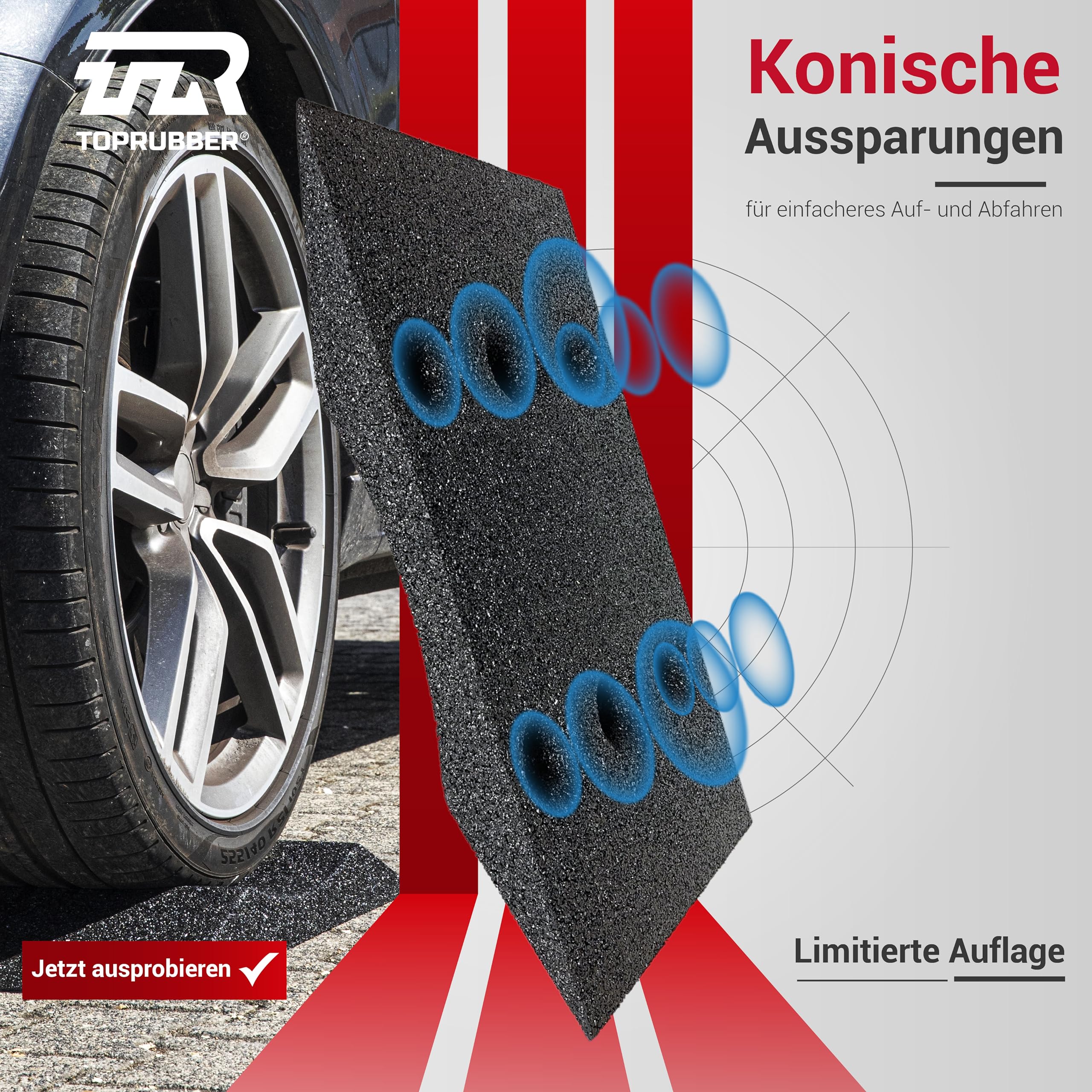 2X Reifenschuh 300er Set in schwarz Reifenschoner aus Gummigranulat