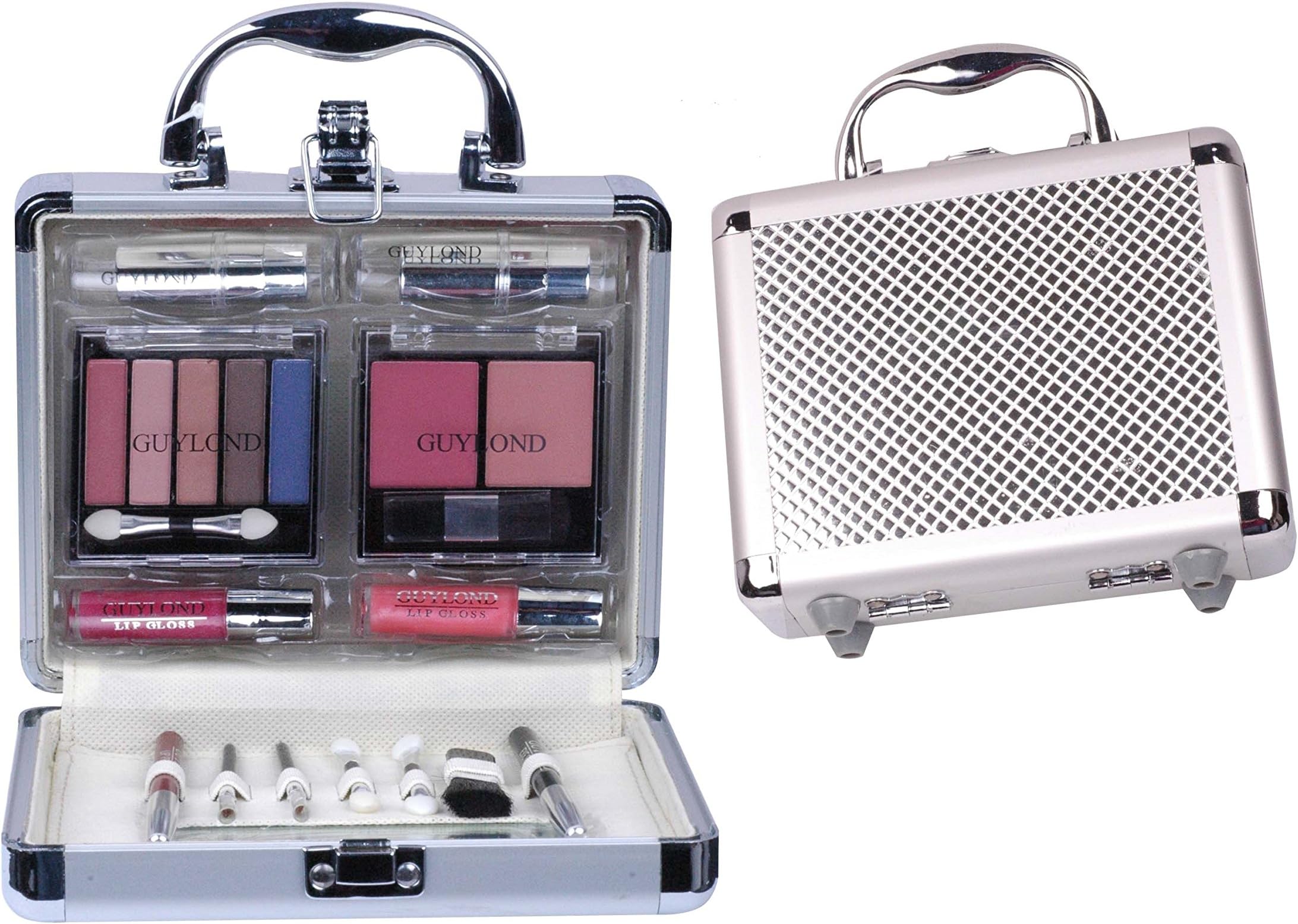 BR Cosmetics Carry All Train Case with Makeup and Reusable Aluminum Case, By Guylond