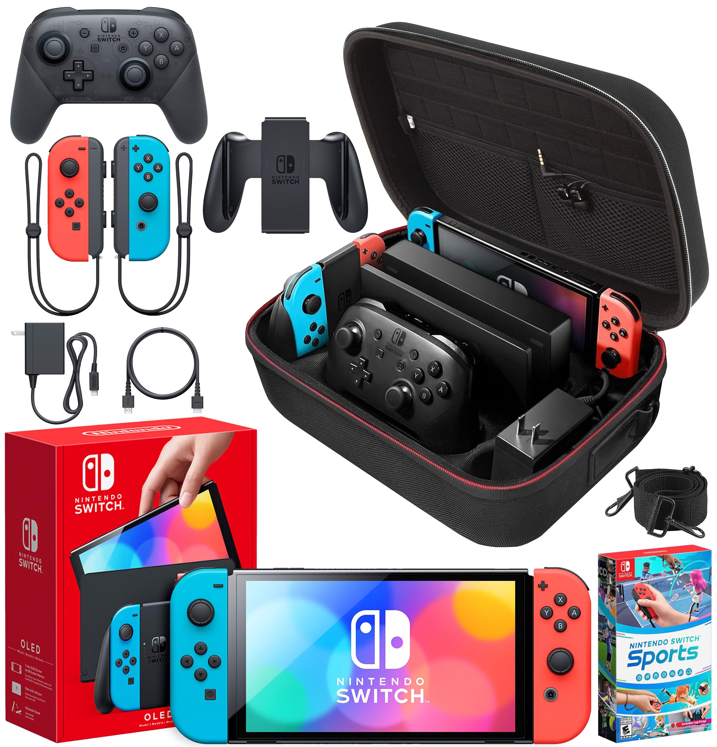 Amazon.com: Nintendo Switch OLED Model (Neon Red/Blue) Switch