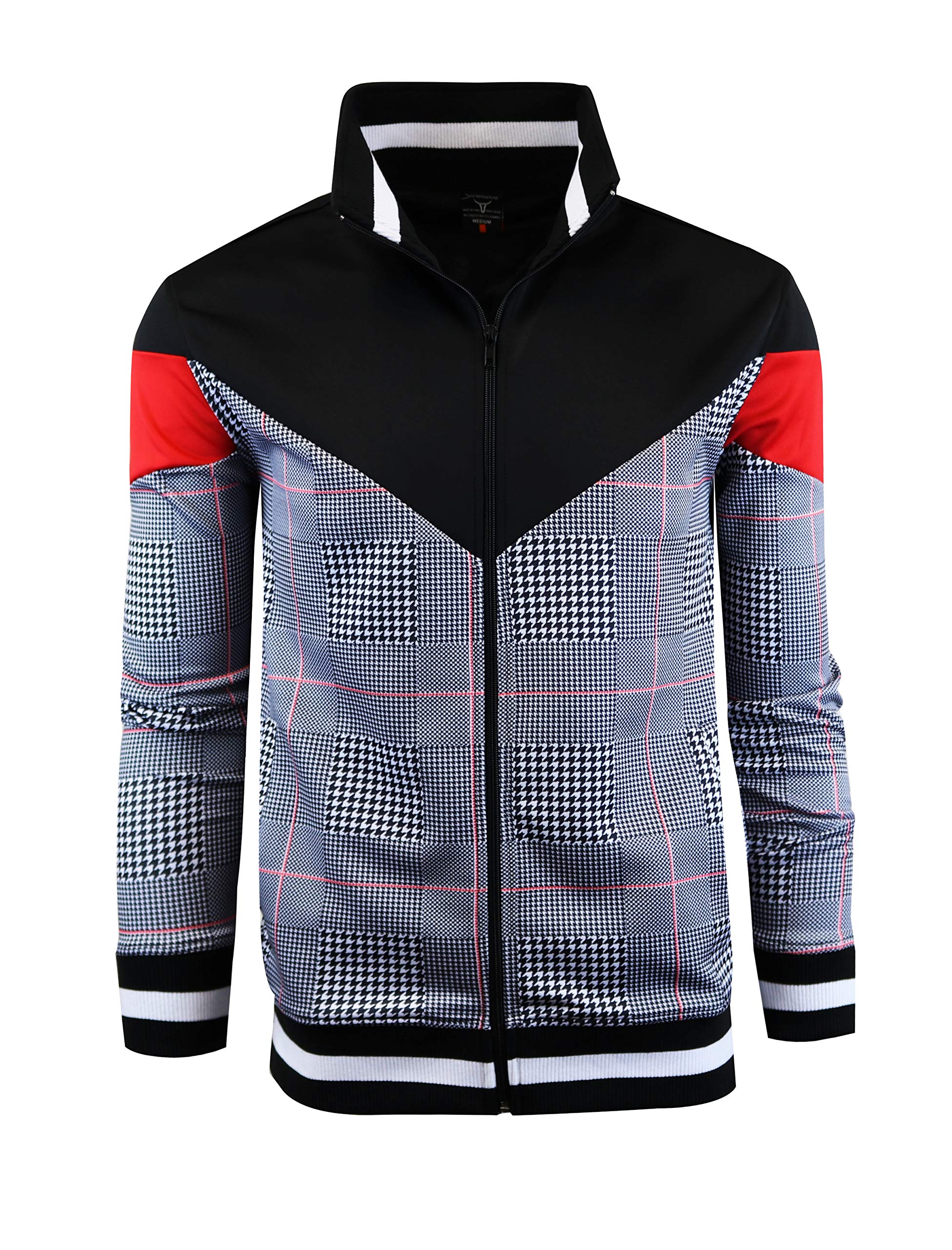 SCREENSHOT-TRACK JACKET Mens Urban Hip Hop Premium Track Jacket - Slim Fit Side Taping Sportswear Urbanwear Streetwear Top