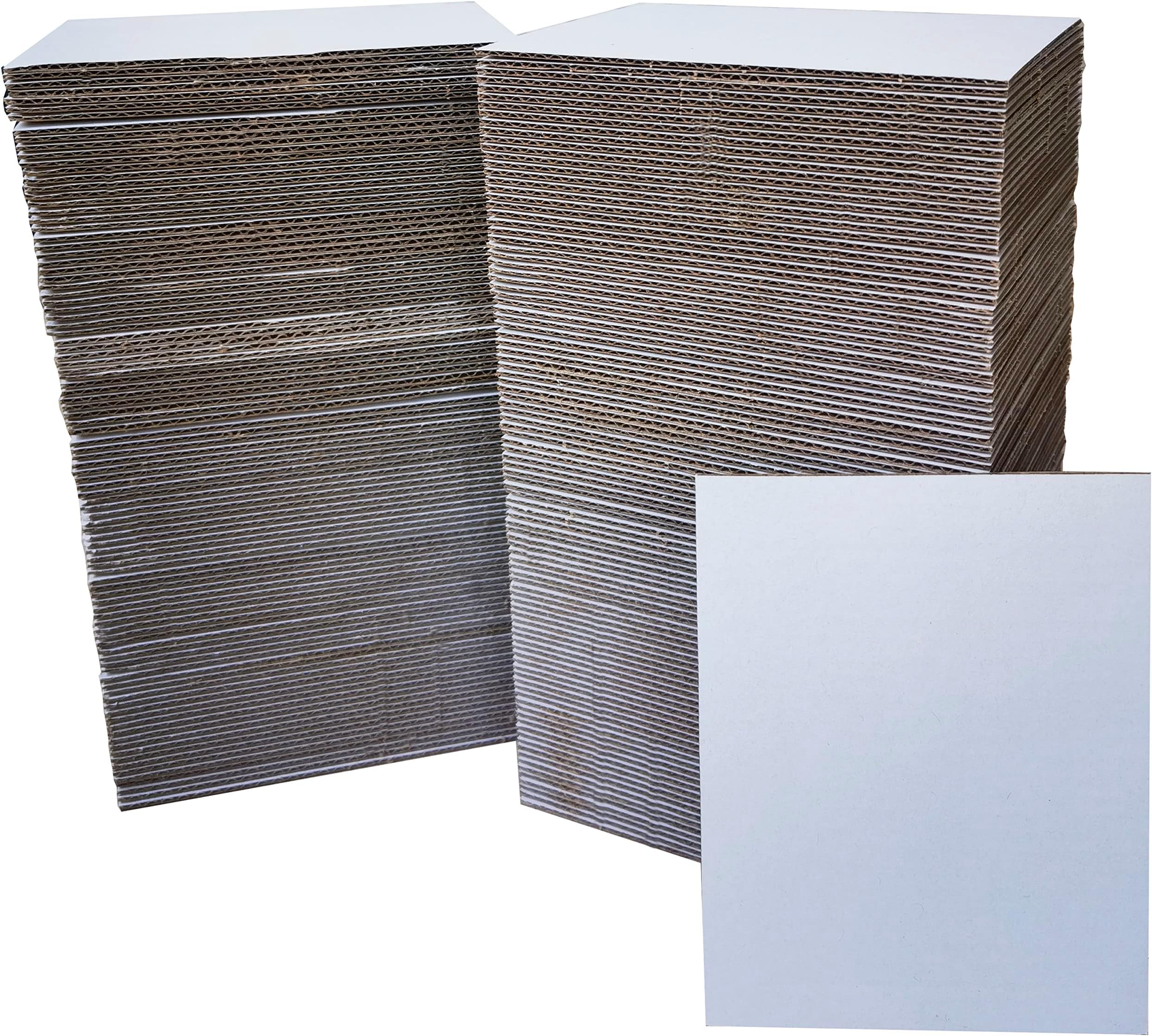 ANSSDO 200 Pack 3.5x4.5 Inch Brown Corrugated Cardboard Sheets, Premium Rigid Lightweight Inserts for Sports Card Protectors, Trading Card Folders, Shipping Stiffeners, Cardboard Dividers