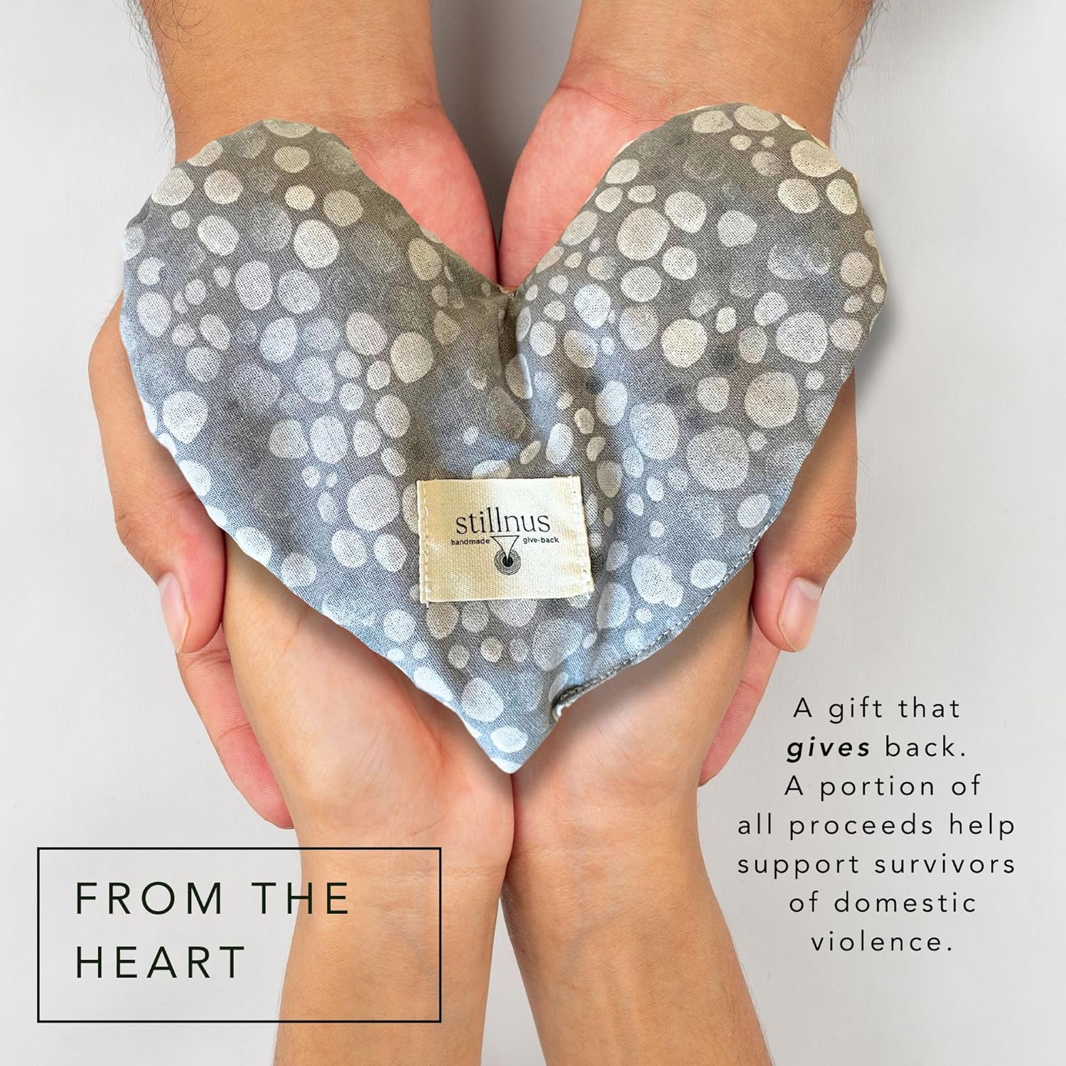 Weighted Heart Eye Pillow with Organic Lavender & Flaxseed – Relaxation Gift for Women, Meditation Tool, Mindful Rest, Cooling Eye Mask, Wellness Self-Care Kit