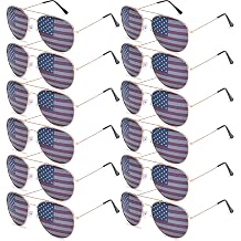 Seifar Independence Day Flag Sunglasses UV400 Patriotic Glasses for 250th Anniversary 4th of July Independence Day Supplies