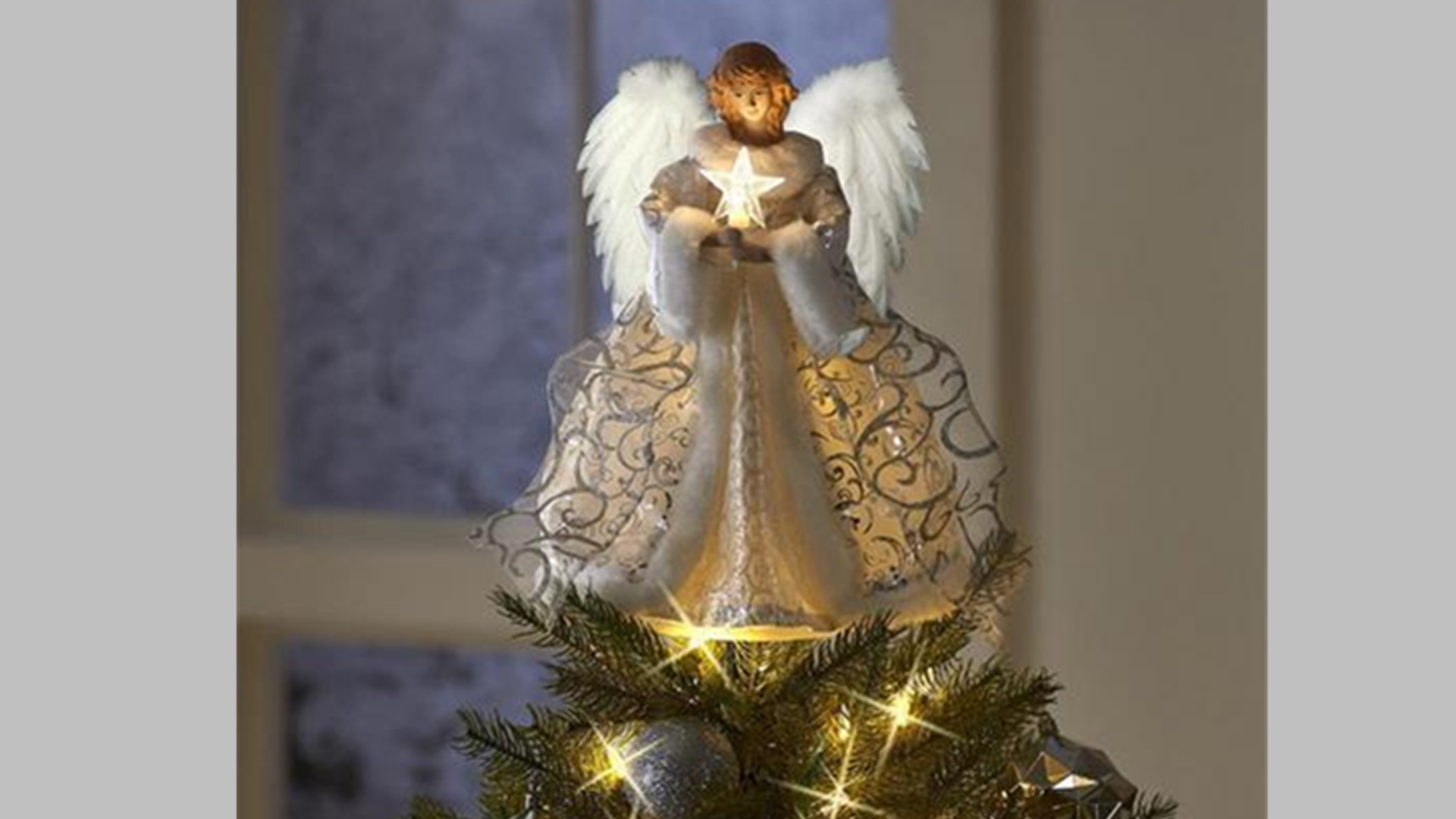 Topper De Sapin De Noël Ange?Etoile De Noël En Haut De L'arbre Des Anges, Ange De Noël Avec Ailes, Décoration D'arbre De Noël Avec LED, Ajout D'une Atmosphère Festive