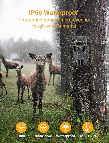 Miniatura 5 de VOOPEAK 2 unids Trail Camera 24MP 1080P HD Mini cámara de caza con visión nocturna activada por movimiento impermeable 120 gran angular Trail Cam