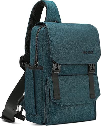 Miniatura 8 de NICGID Mochila tipo bandolera de 13.3 pulgadas y 14.1 pulgadas, bolsa cruzada para computadora portátil, mochilas de hombro en el pecho, para viajes